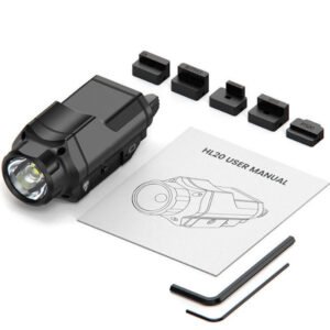 hl 20 pistol light compact rail mounted handgun tactical flashlight 400, 1000, 1500lumen upgrade led light rail locating keys for picatinny