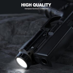 hl 20 pistol light compact rail mounted handgun tactical flashlight 400, 1000, 1500lumen upgrade led light rail locating keys for picatinny