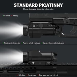 hl 20 pistol light compact rail mounted handgun tactical flashlight 400, 1000, 1500lumen upgrade led light rail locating keys for picatinny